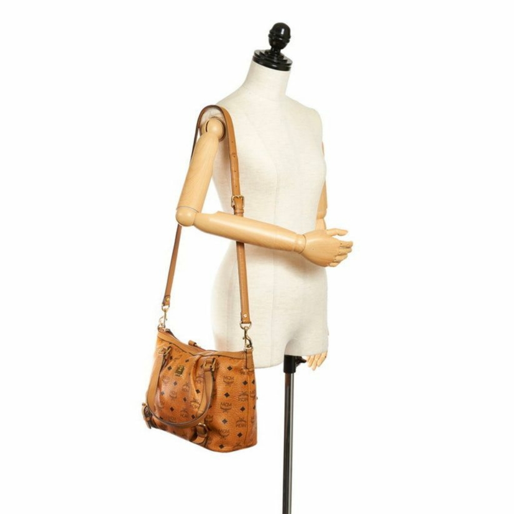 MCM Visetos Cognac Handbag/Shoulder bag Brown - Picture 6 of 13